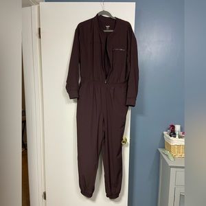 StretchTech Cropped Zip Bomber Jumpsuit for Women